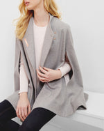 Aillaa Wool Wrap Over Cape