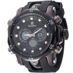 Bestdon Swiss Mens Sports Watches Quartz Analog Six Hands Black