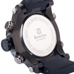 Bestdon Swiss Mens Sports Watches Quartz Analog Six Hands Black
