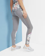 Myuni Oriental Blossom Mesh Panel Leggings